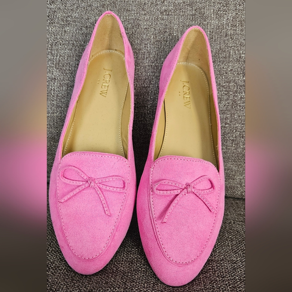 J. Crew Vibrant Pink Loafers, Size 8